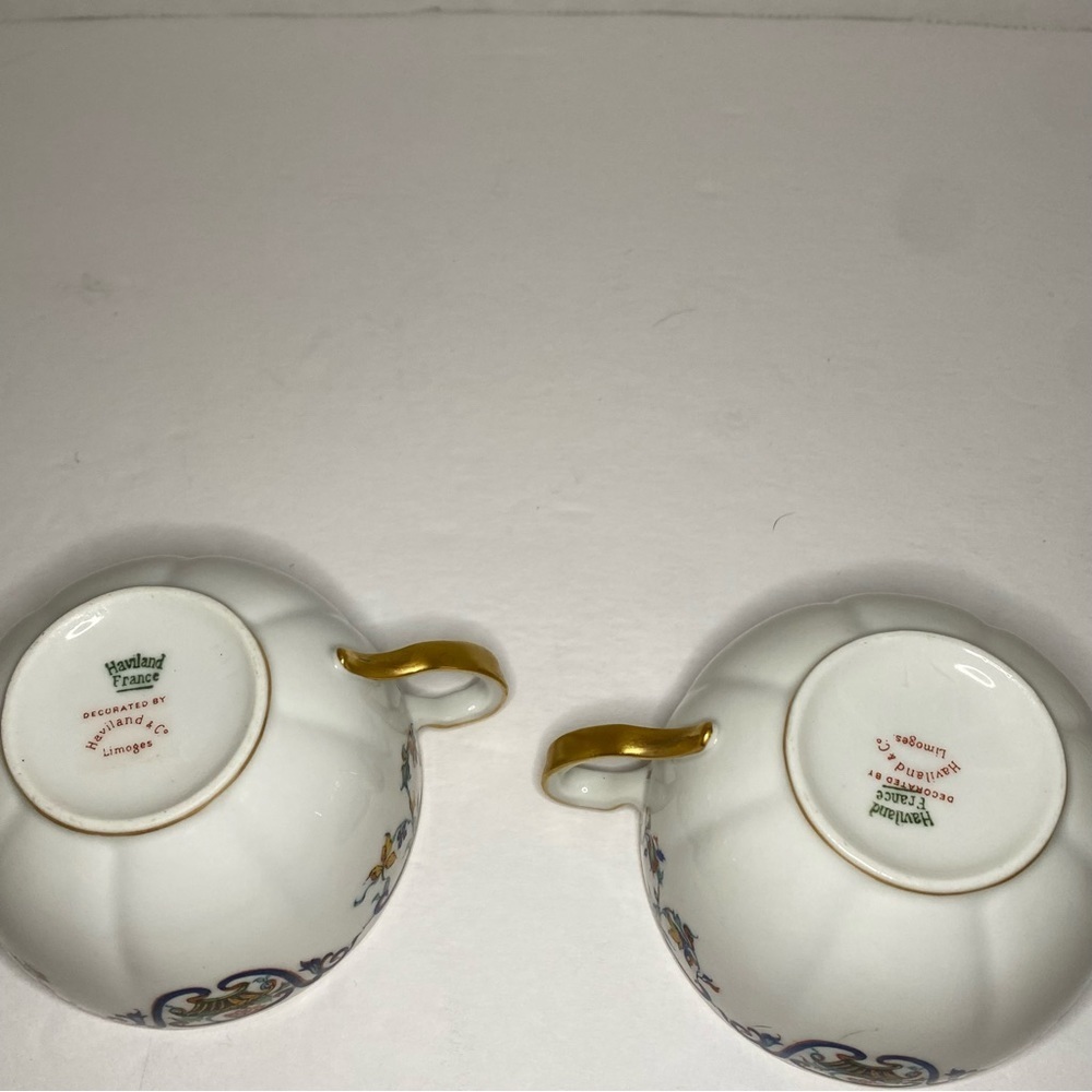 Haviland Limoges marguerite pattern tea cups - Picture 4 of 6